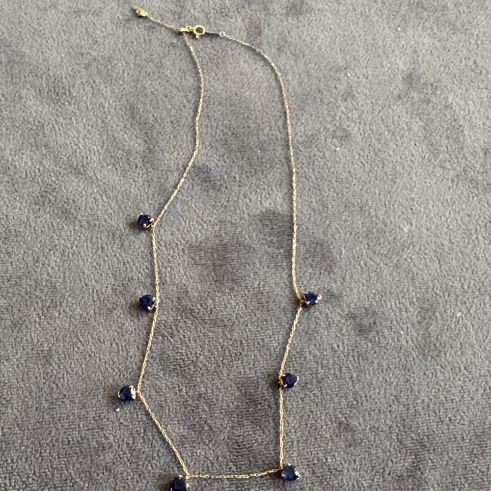Sapphire heart 18k Elegant Necklace - Picture 2 of 5